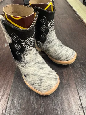 Toddler Boys Cowhide bl/wh