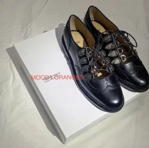 Toga Pulla Black Ghillie Oxfords