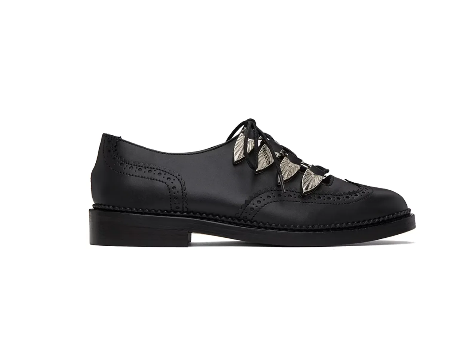 Toga Pulla Black Ghillie Oxfords