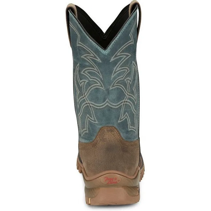 Tony Lama Men's Roustabout 11' Steel Toe WP Western Work Boot -Tan- TW5008