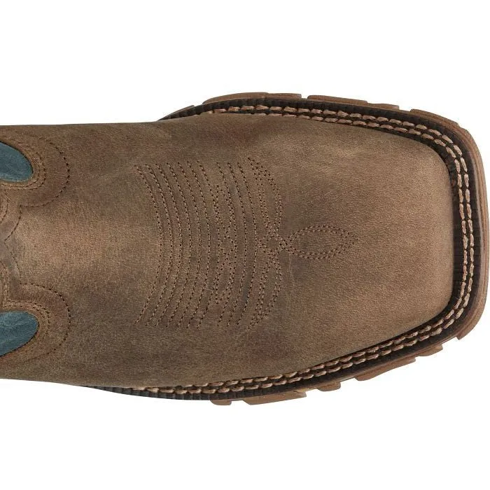 Tony Lama Men's Roustabout 11' Steel Toe WP Western Work Boot -Tan- TW5008
