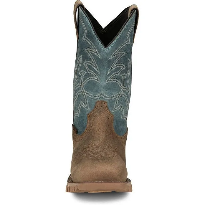 Tony Lama Men's Roustabout 11' Steel Toe WP Western Work Boot -Tan- TW5008