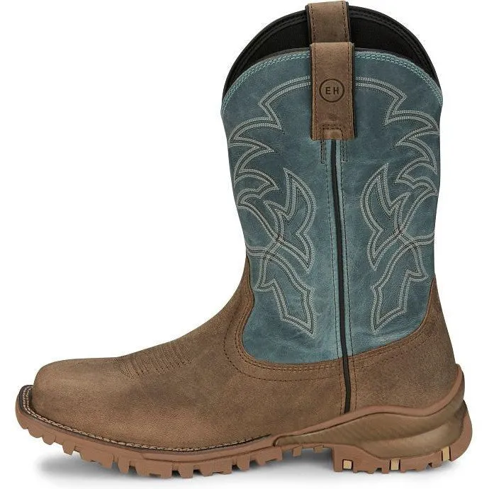 Tony Lama Men's Roustabout 11' Steel Toe WP Western Work Boot -Tan- TW5008