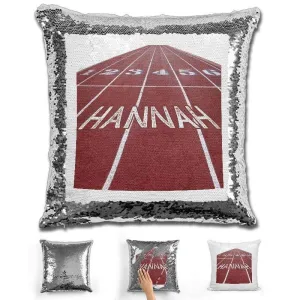 Track Field Personalized Magic Sequin Pillow