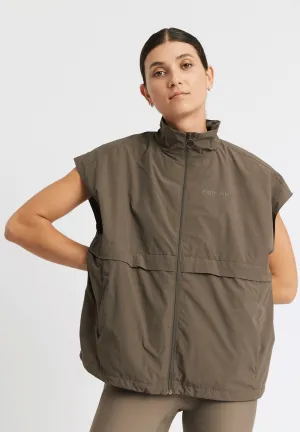 Track gilet Castile - dark brown
