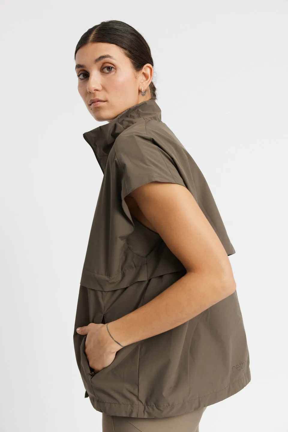 Track gilet Castile - dark brown
