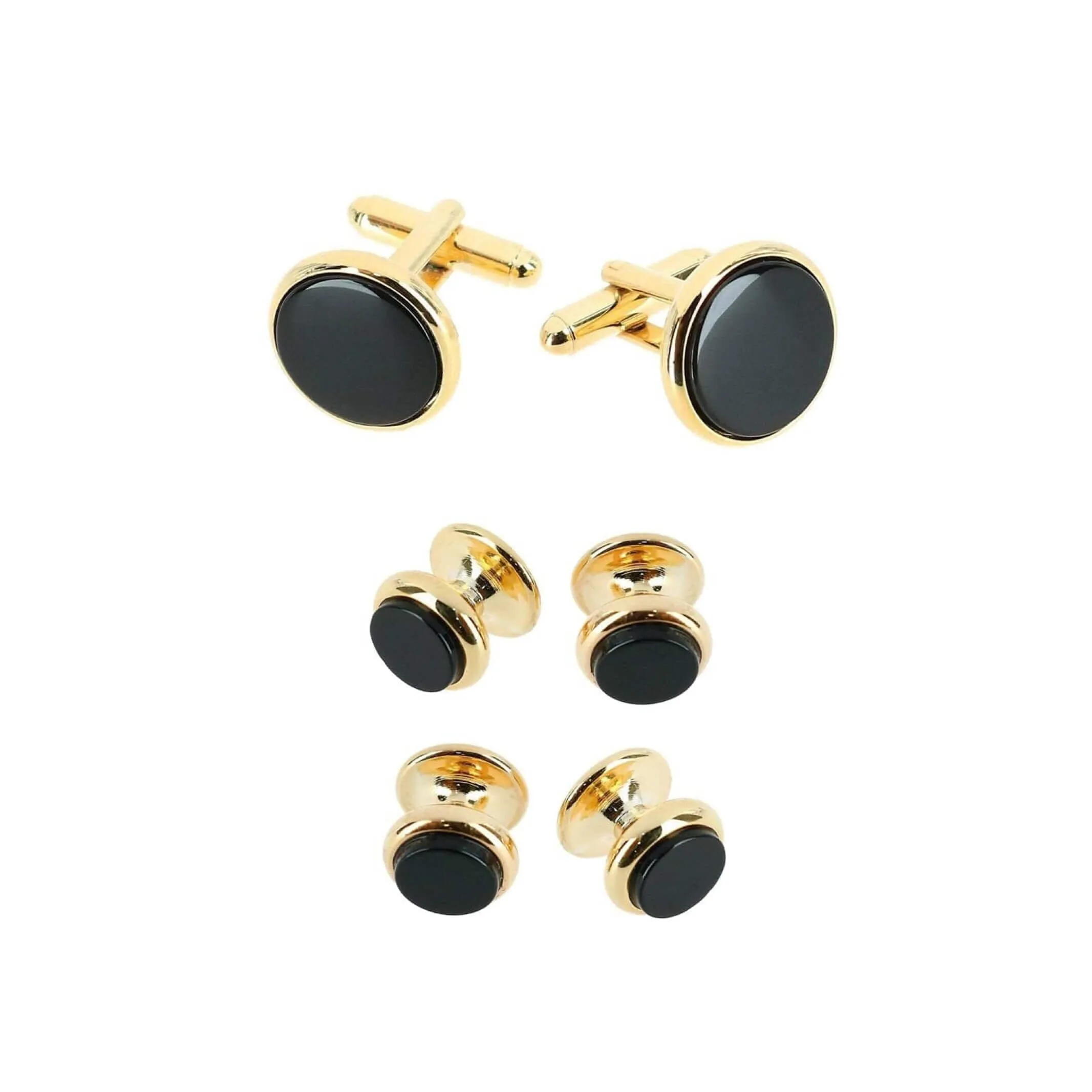 Trafalgar Sutton Genuine Onyx Stud & Cufflinks Formal Set