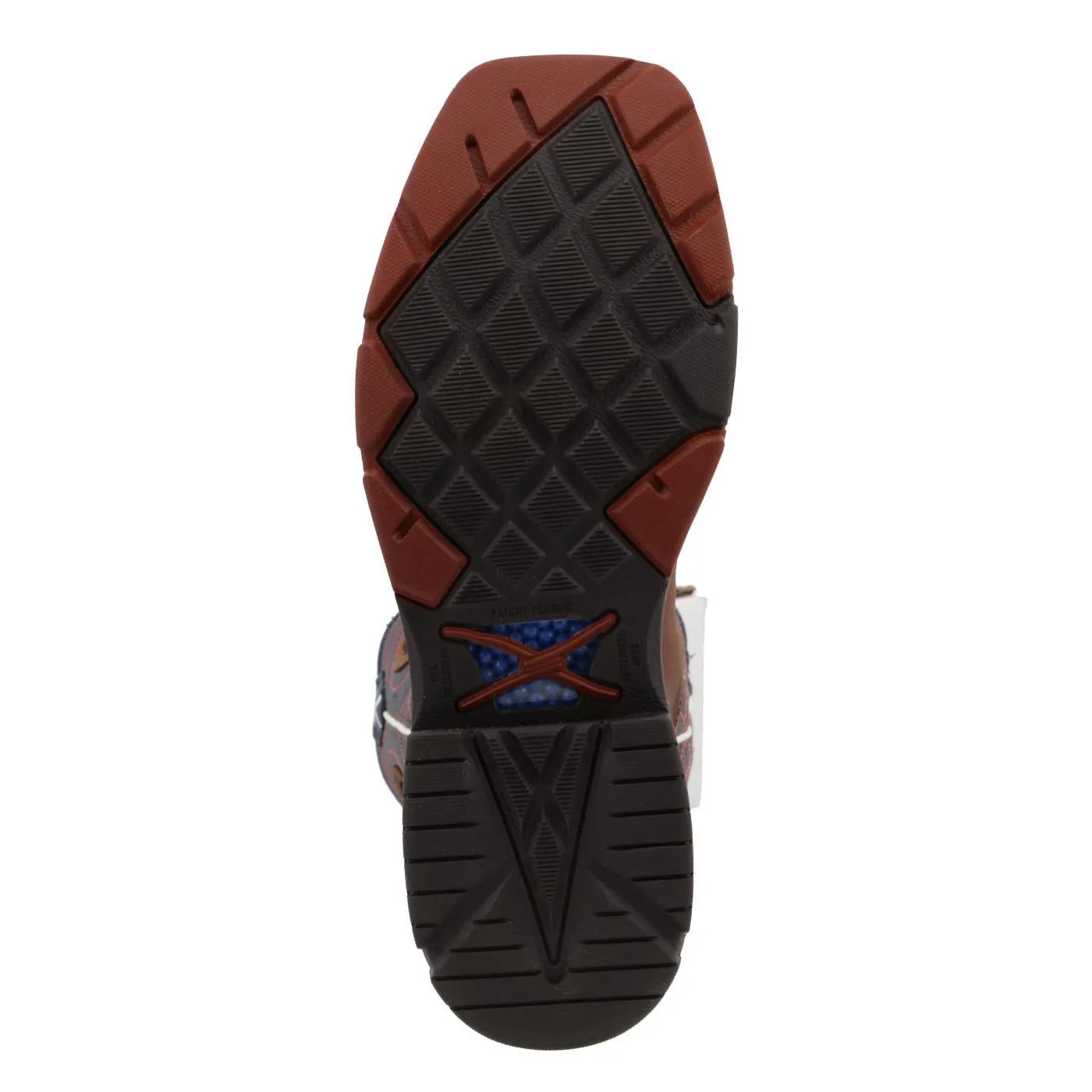 TWISTED X 12" Western Work Boot - Mocha & Navy
