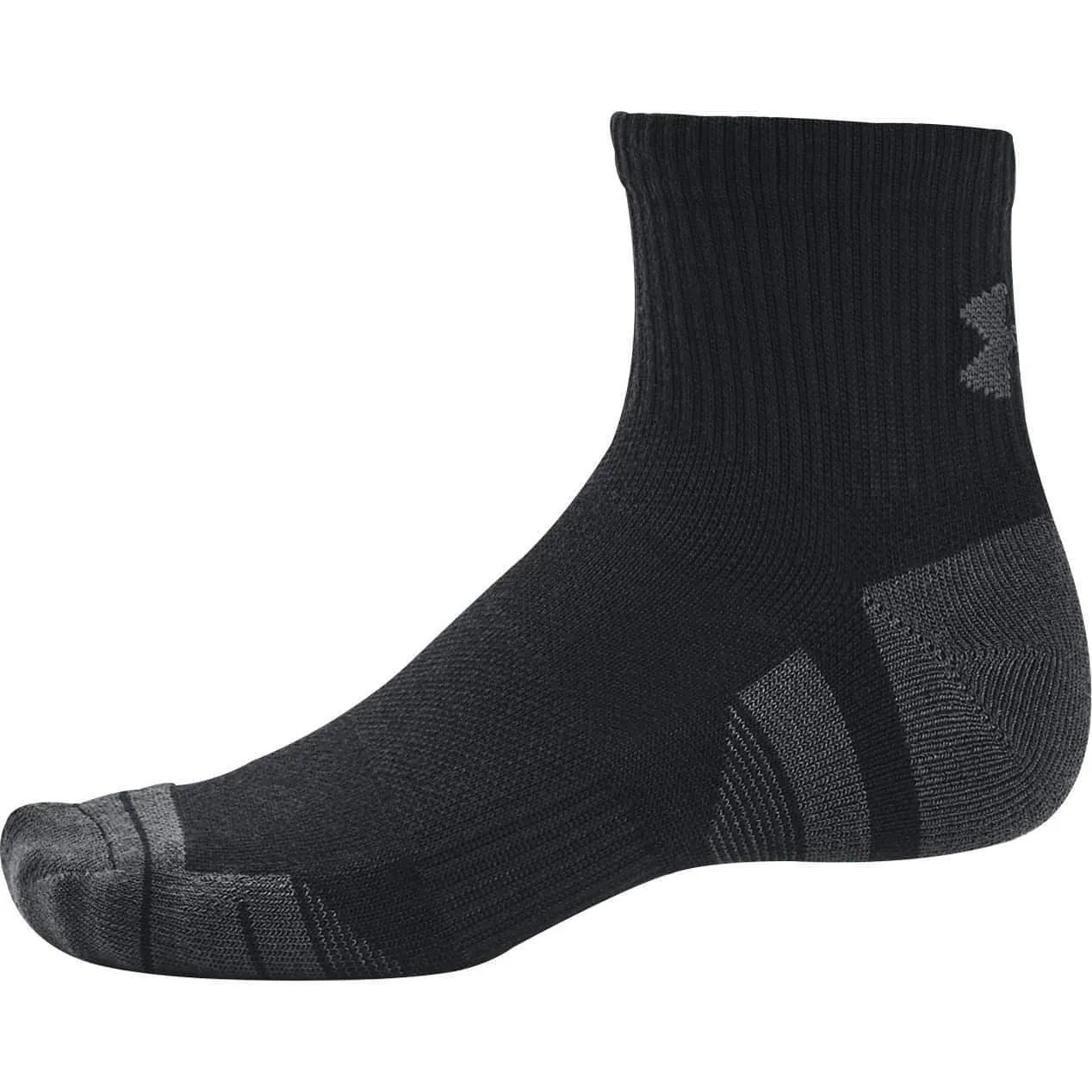 Under Armour Performance Tech (3 Pack) Quarter Socks - Black