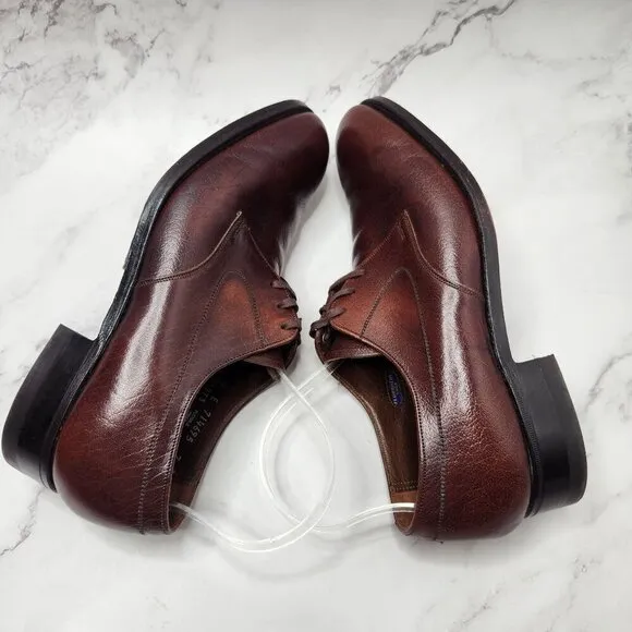 VTG Florsheim Brown Leather Oxfords Lace-Up Dress Shoes Men's Size 9