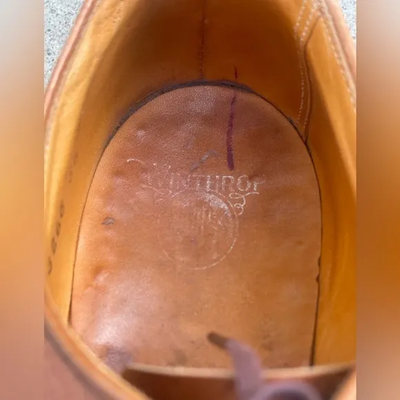 VTG Winthrop Captoe‎ Leather Oxfords 8.5D