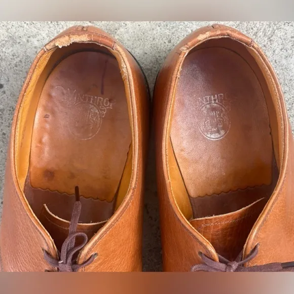 VTG Winthrop Captoe‎ Leather Oxfords 8.5D