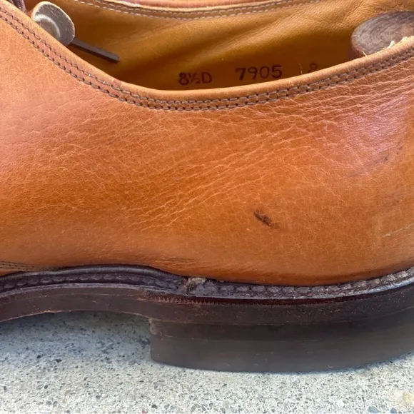 VTG Winthrop Captoe‎ Leather Oxfords 8.5D