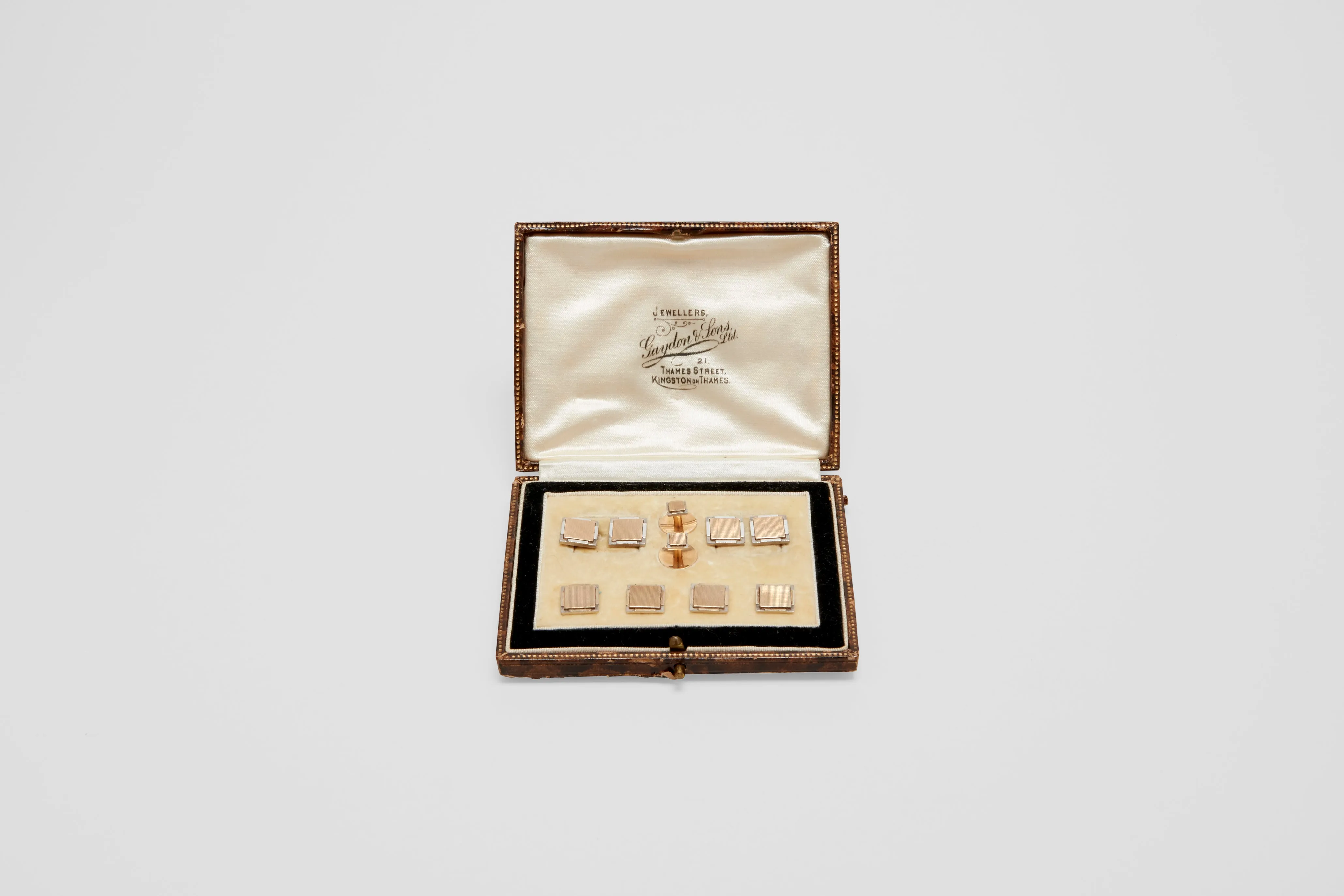 White & Yellow Gold Cufflinks & Dress Studs