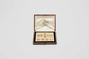 White & Yellow Gold Cufflinks & Dress Studs