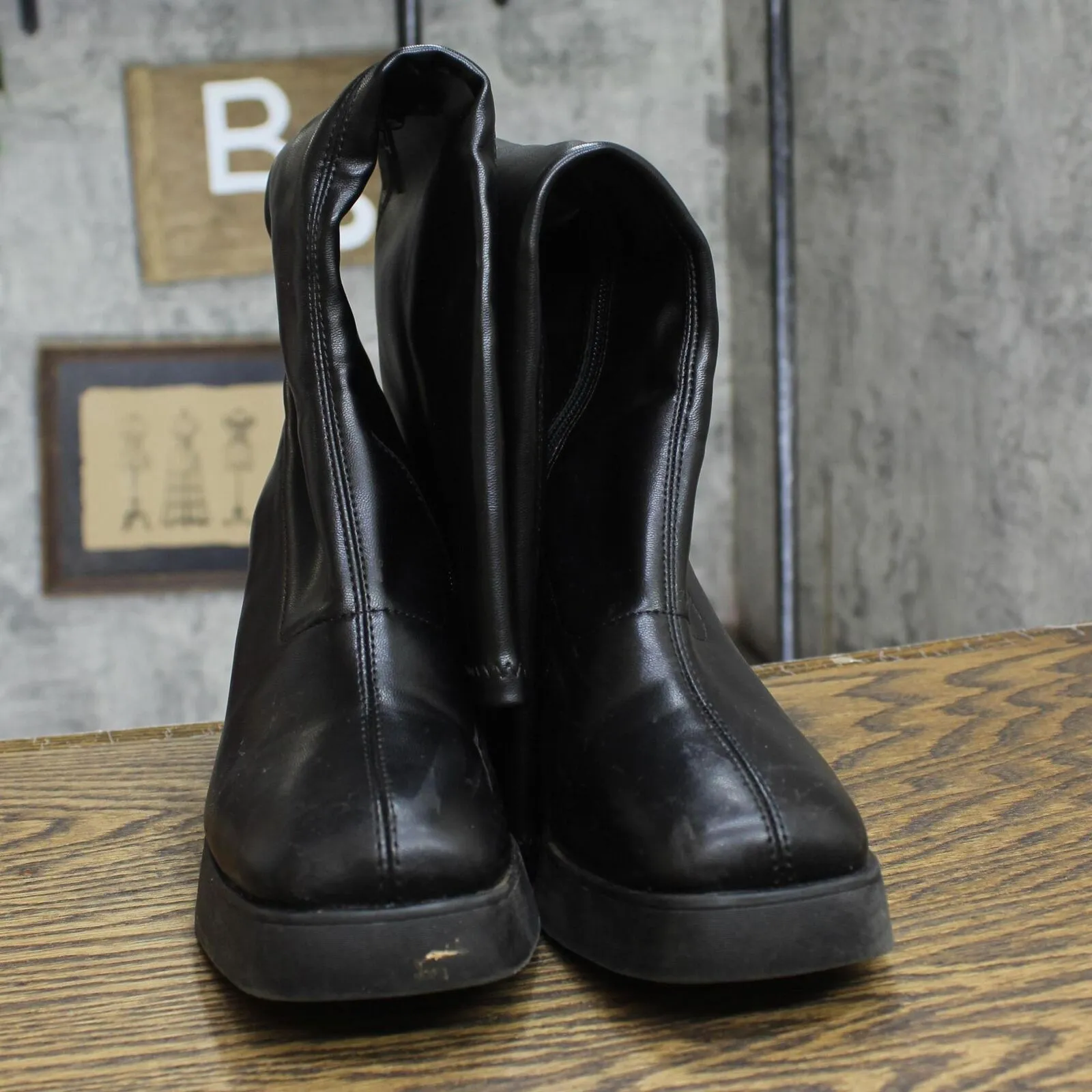 Wild Fable Womens Azzahya Tall Stretch Boots with Memory Foam Insole Black 7M