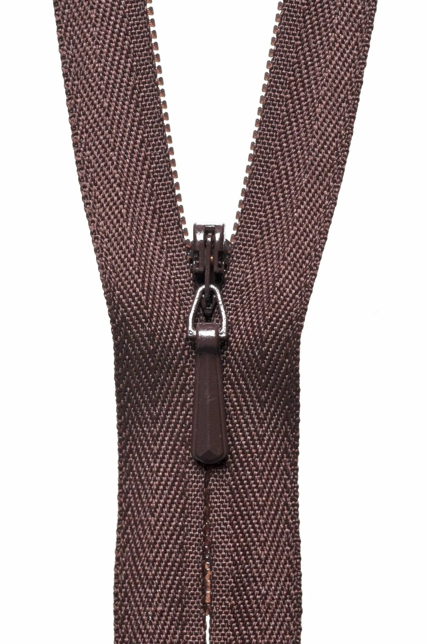 YKK Concealed / Invisible Zip - 41cm / 16'' - Brown 570
