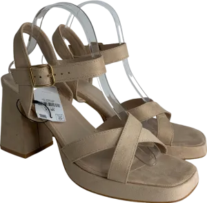 yours clothing Nude Cross Over Strap Heels UK 8 EU 41 👠